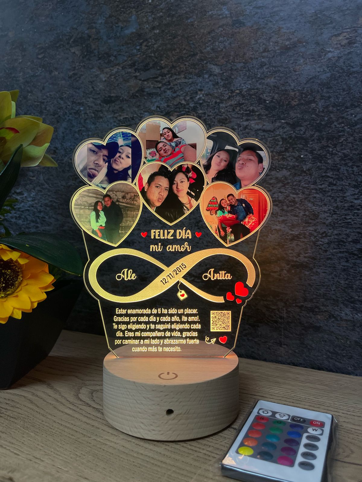 Base Led Madera | Aniversario