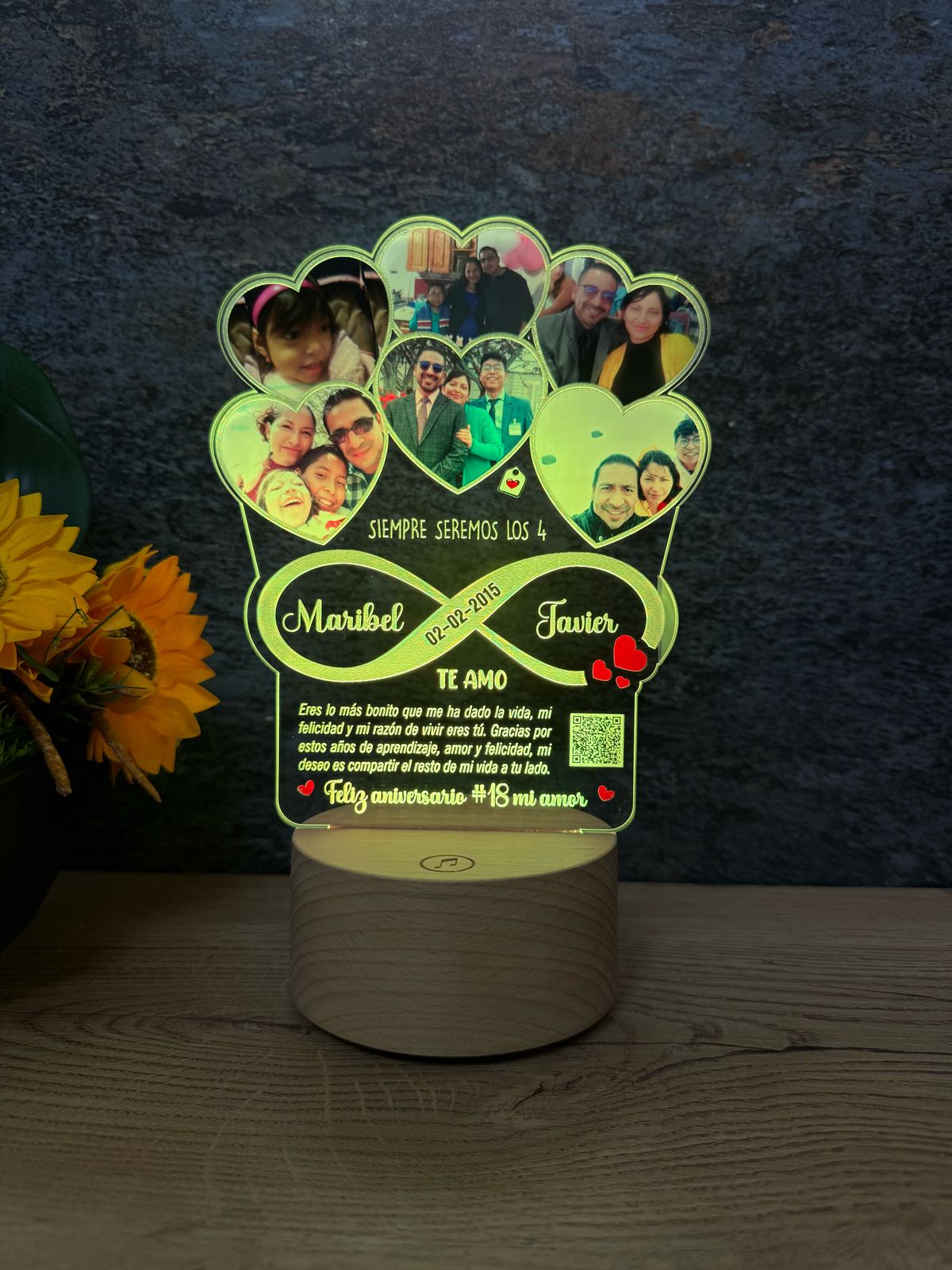 Base Led Parlante | Aniversario