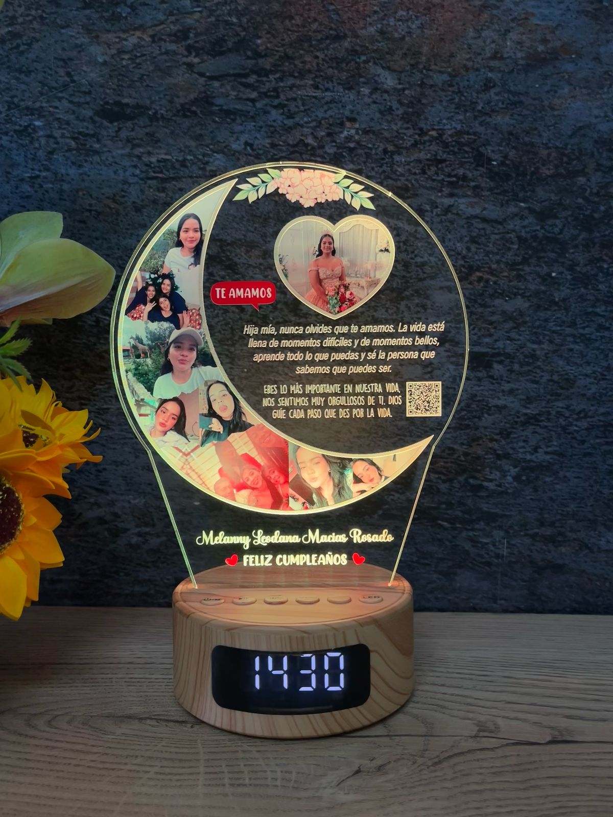 Base Parlante Reloj | Cumpleaños