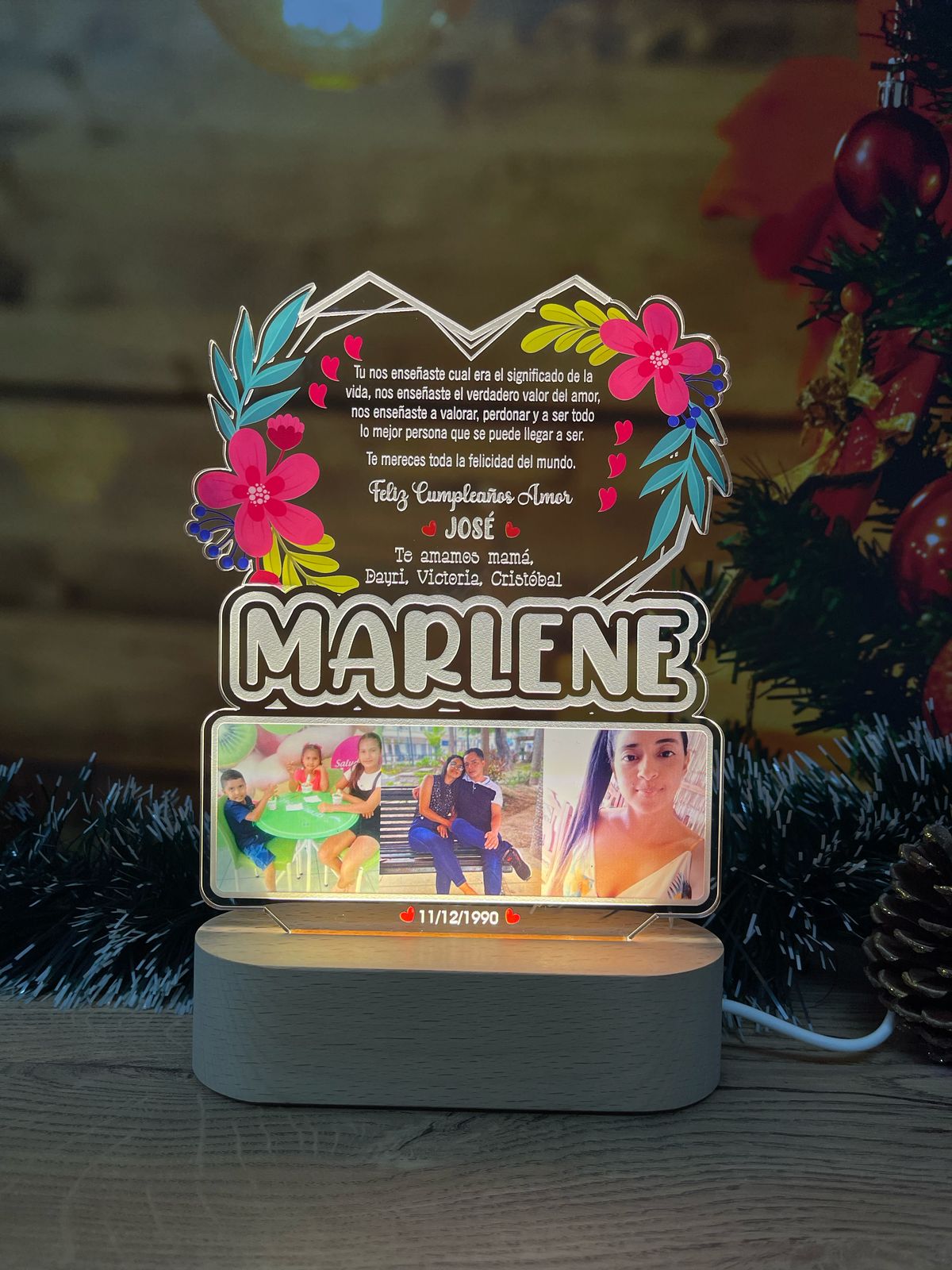 Base Rectangular Madera | Día del Maestro