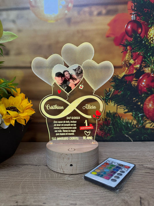Base Led Madera | Aniversario