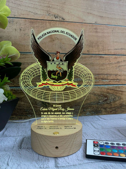 Base Led Madera | Cumpleaños