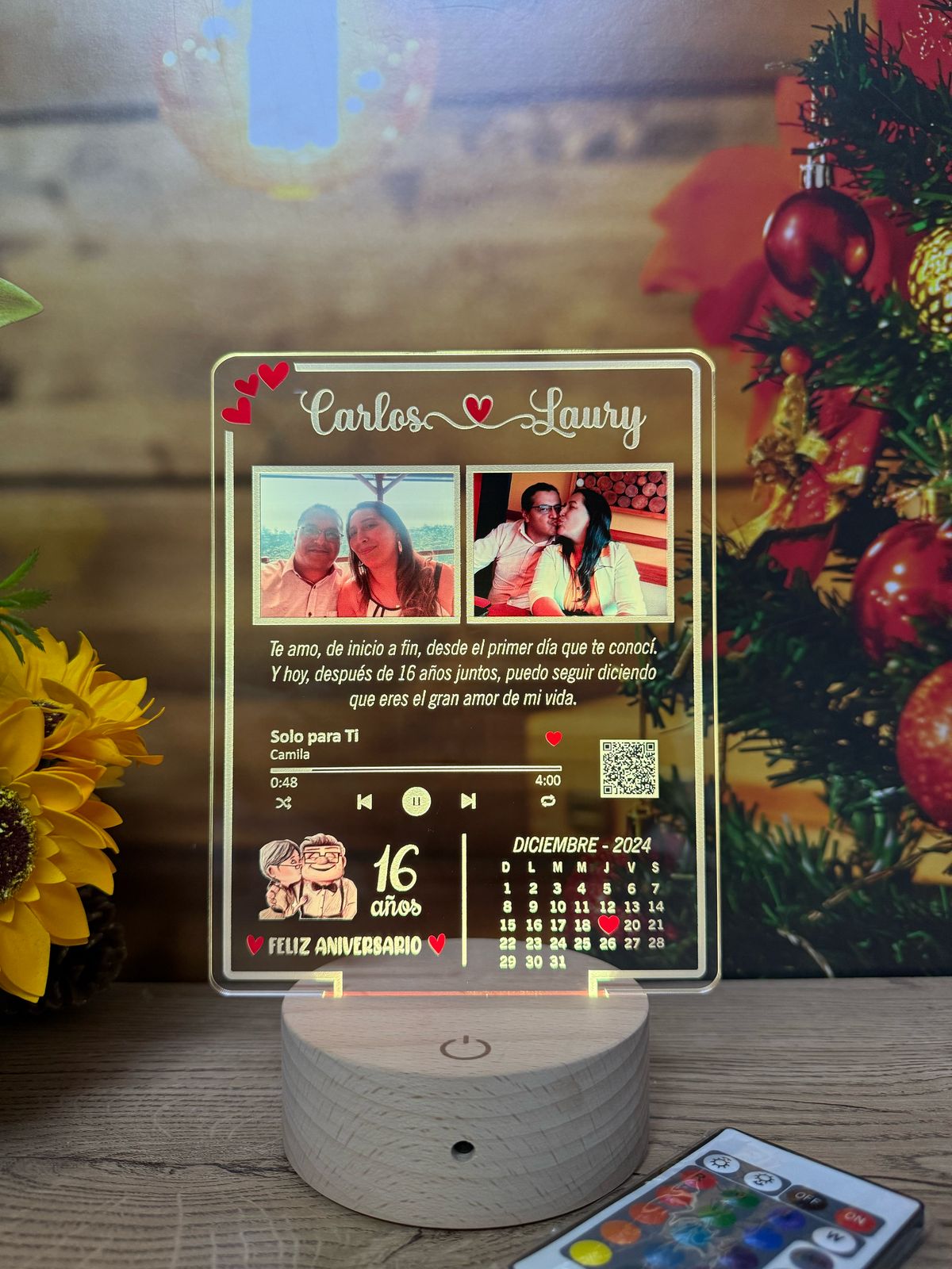 Base Led Madera | Aniversario