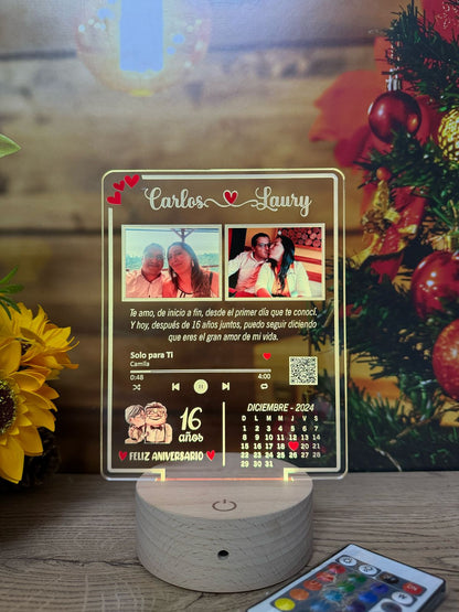 Base Led Madera | Aniversario