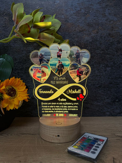 Base Led Madera | Aniversario