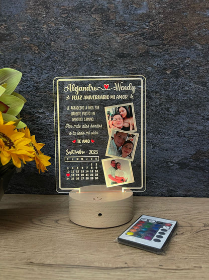 Base Led Madera | Aniversario