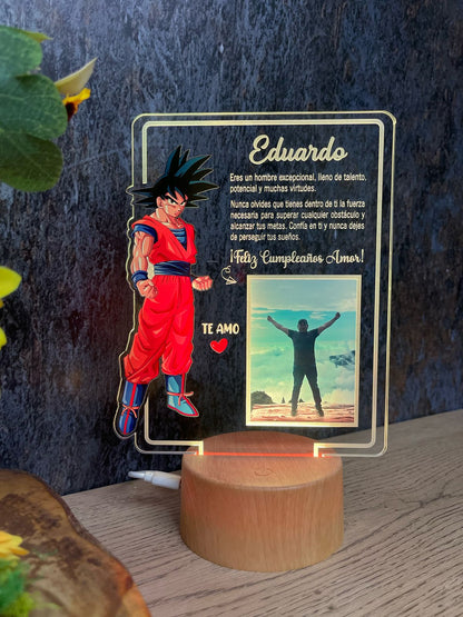 Base Led Madera | Cumpleaños