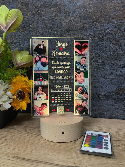 Base Led Madera | Aniversario