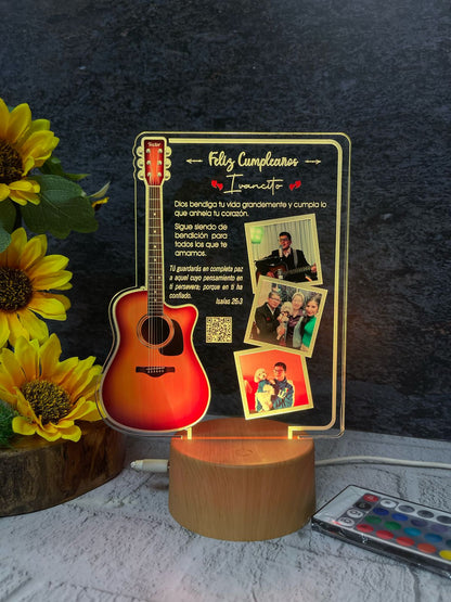 Base Led Madera | Cumpleaños
