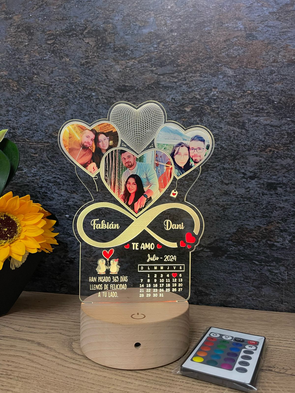 Base Led Madera | Aniversario