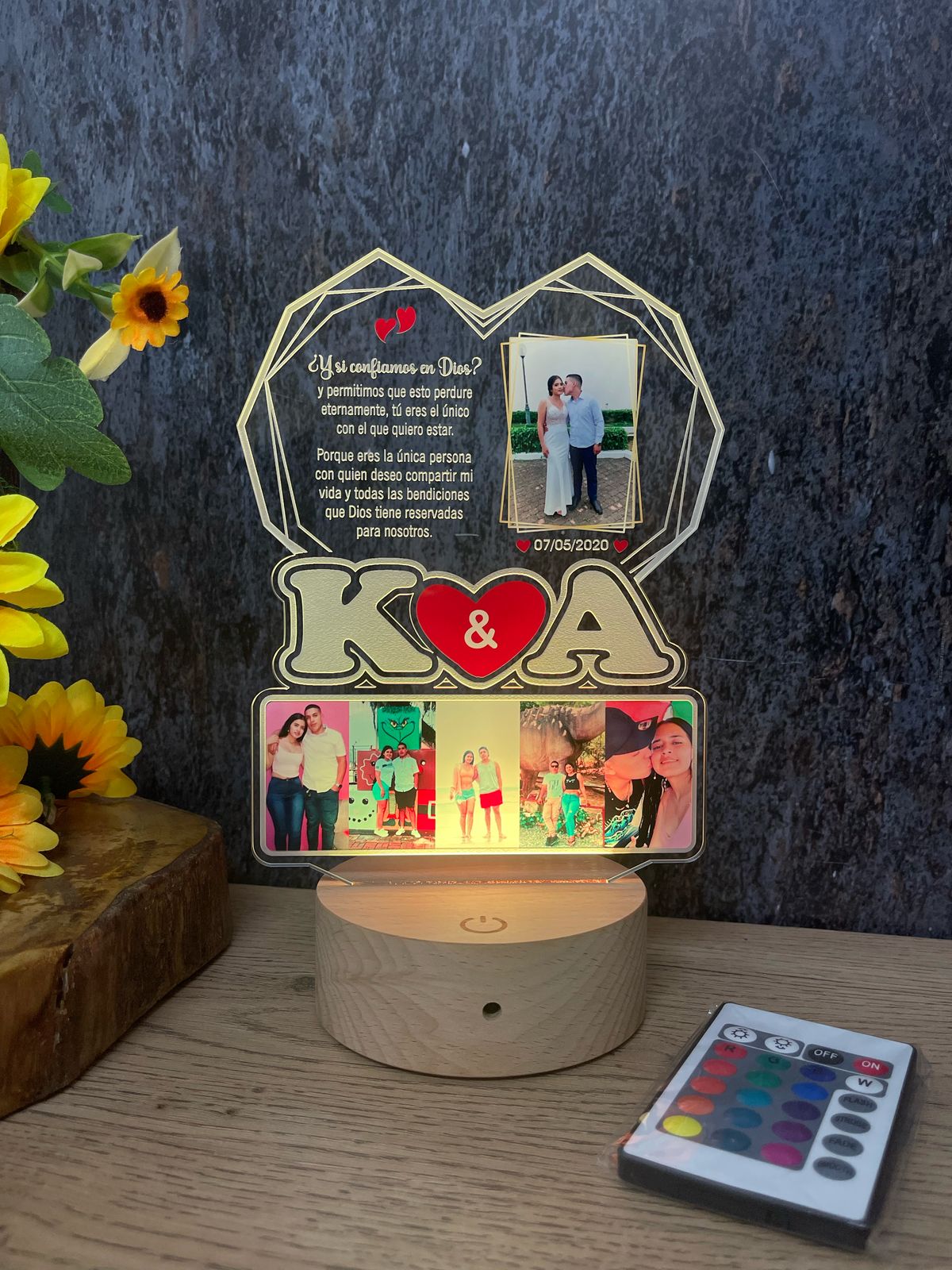 Base Led Madera | Aniversario