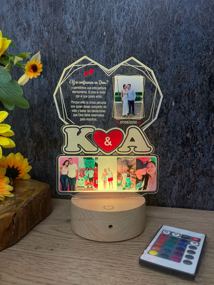 Base Led Madera | Aniversario