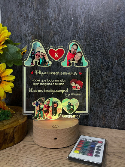 Base Led Madera | Aniversario