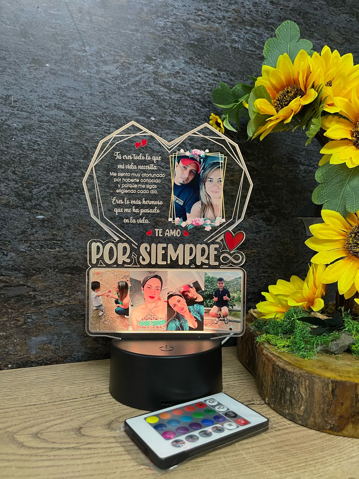 Base Led Plástica Negra | Aniversario