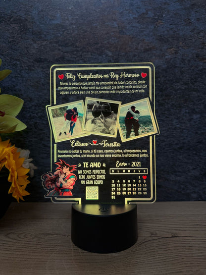 Base Led Parlante Negra | Cumpleaños