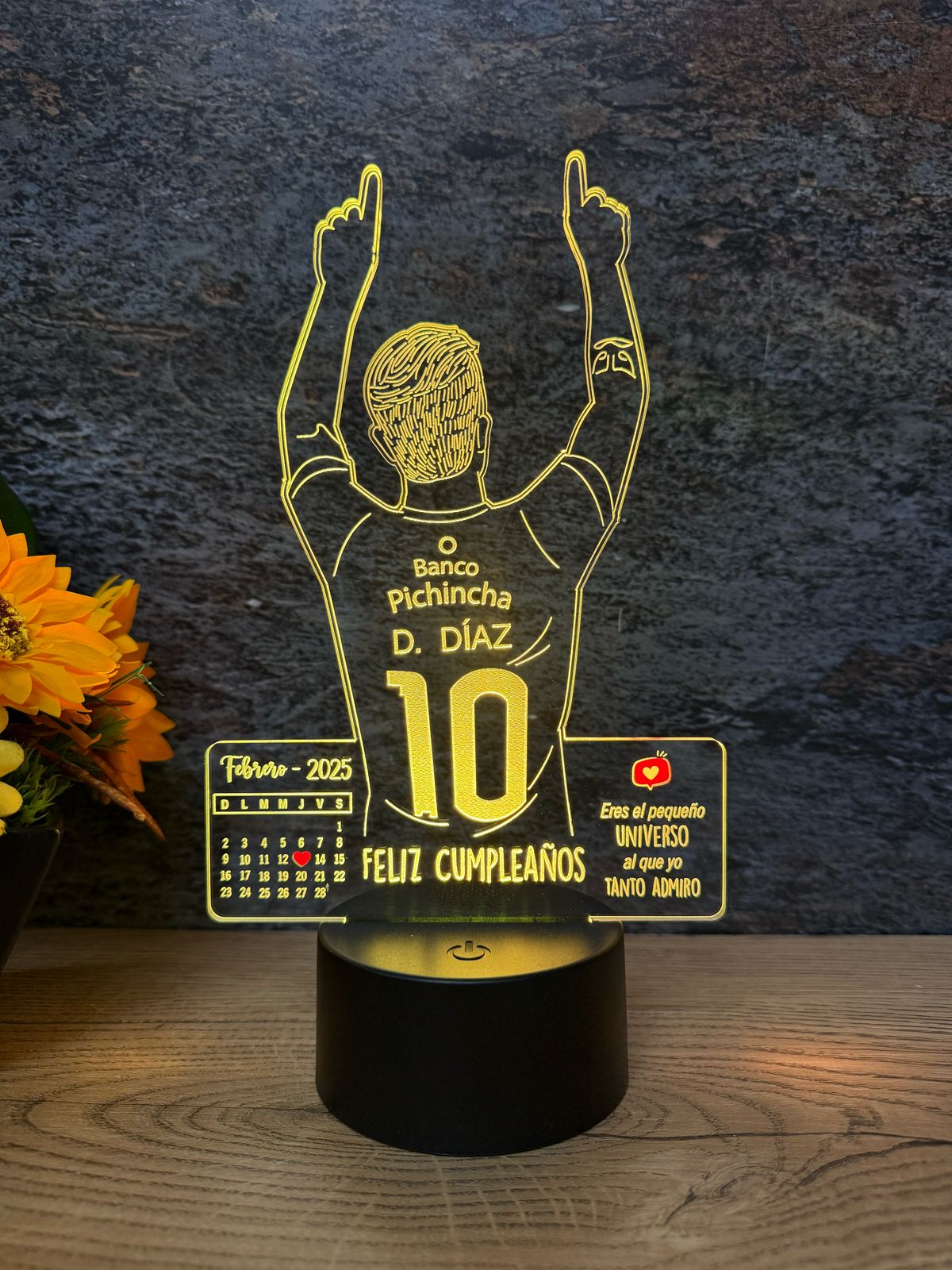 Base Led Parlante Negra | Cumpleaños