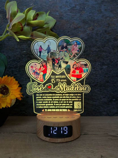 Base Parlante Reloj | Aniversario