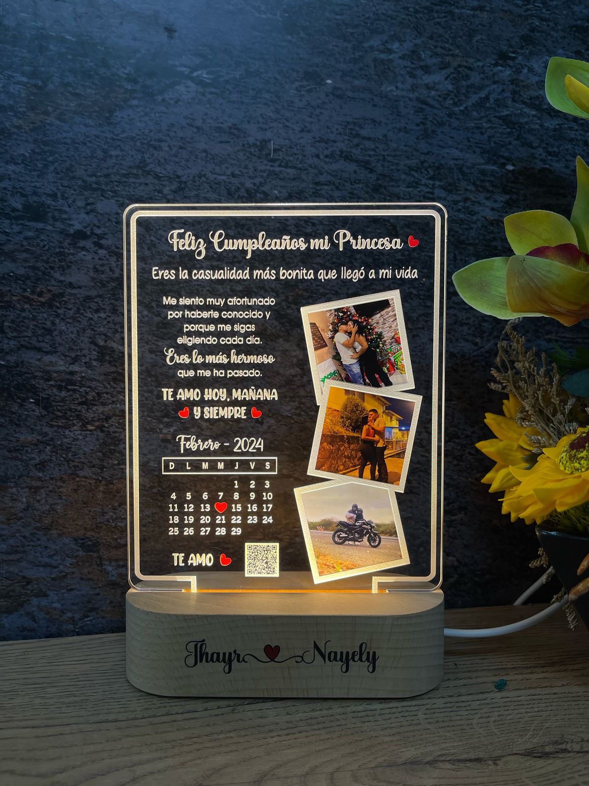 Base Rectangular Madera | Cumpleaños