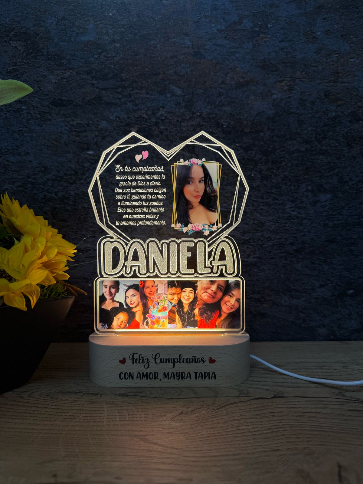 Base Rectangular Madera | Cumpleaños