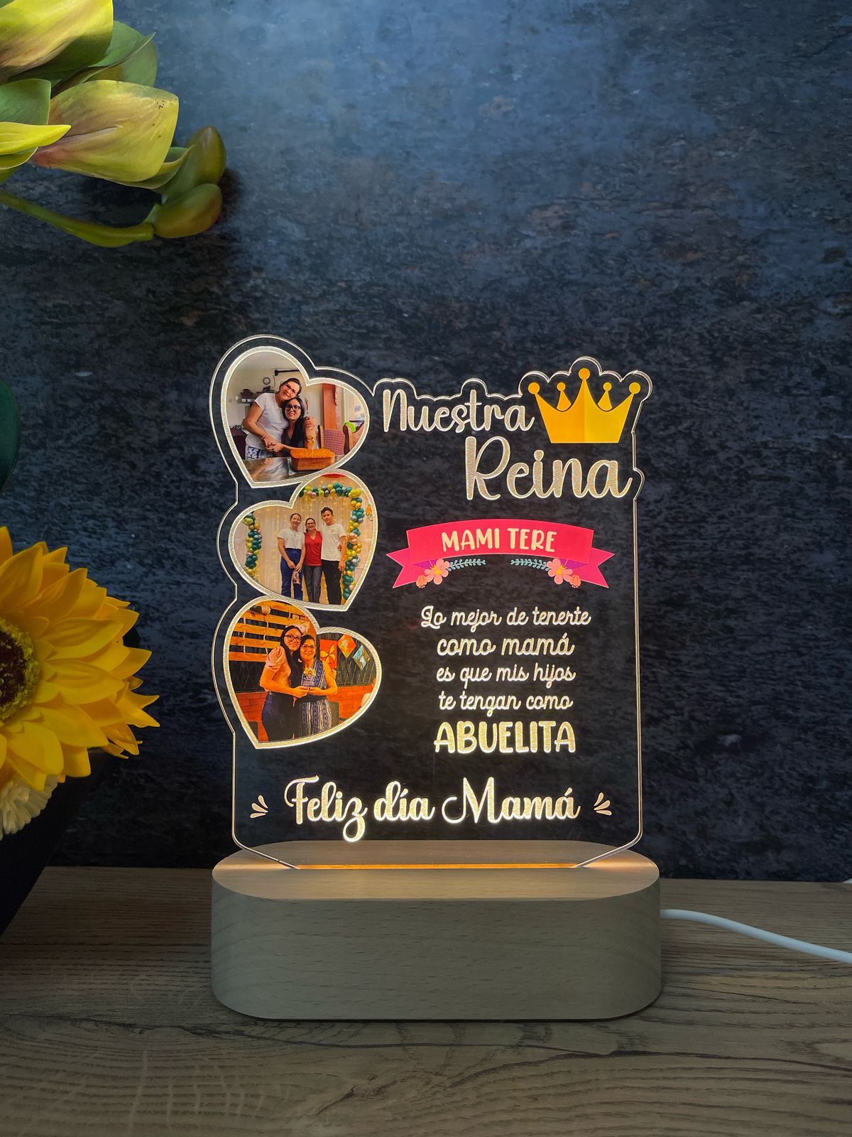 Base Rectangular Madera | Día de la Madre