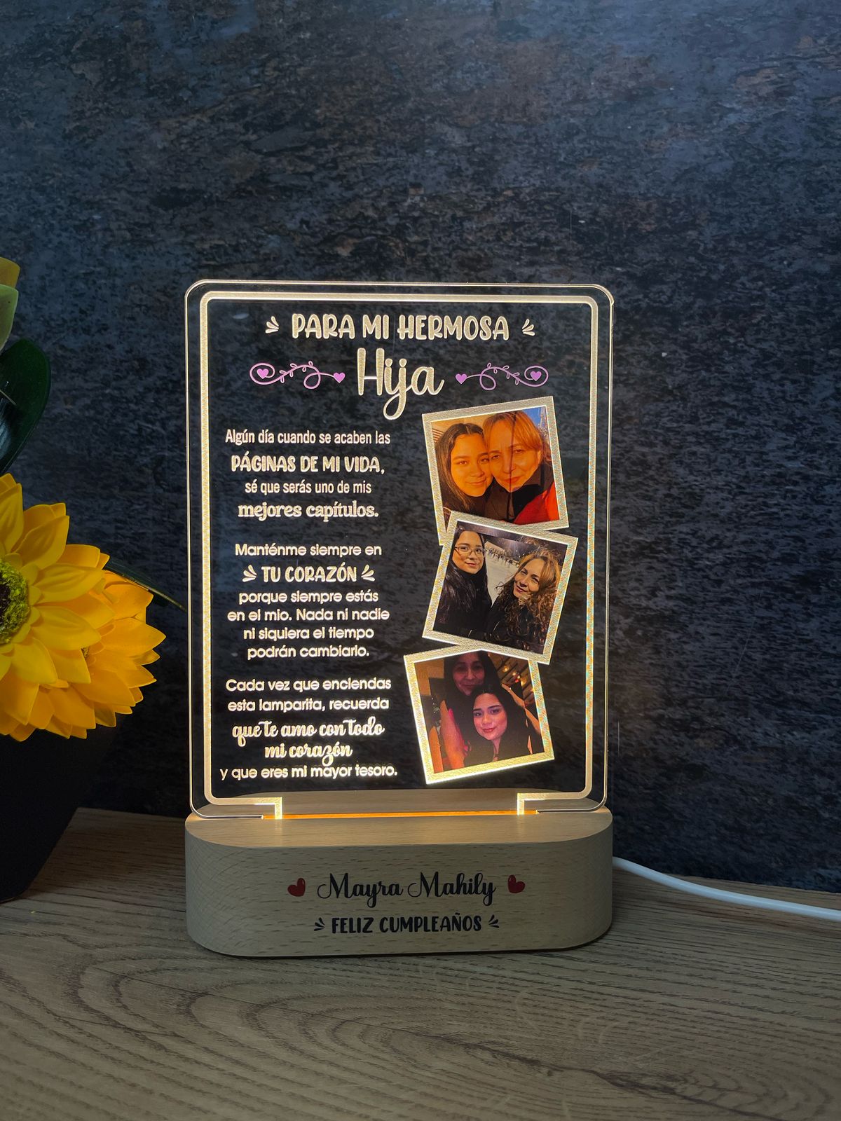 Base Rectangular Madera | Cumpleaños