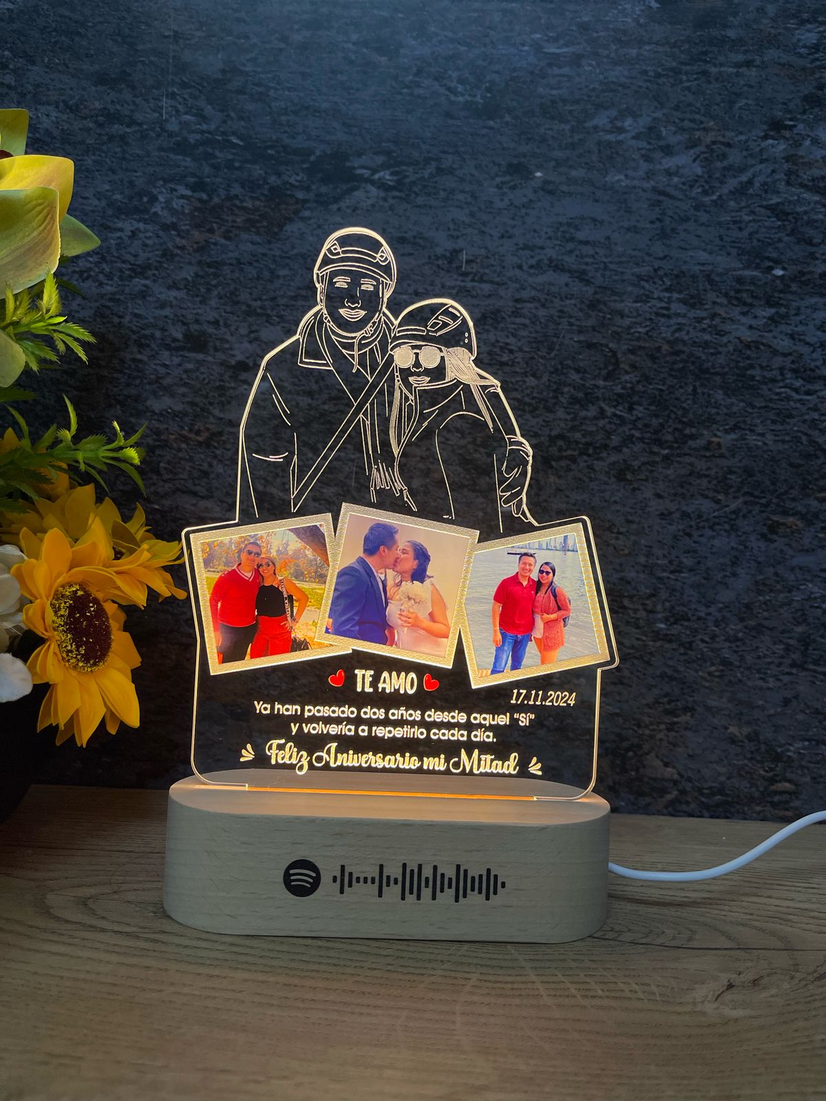 Base Rectangular Madera | Aniversario