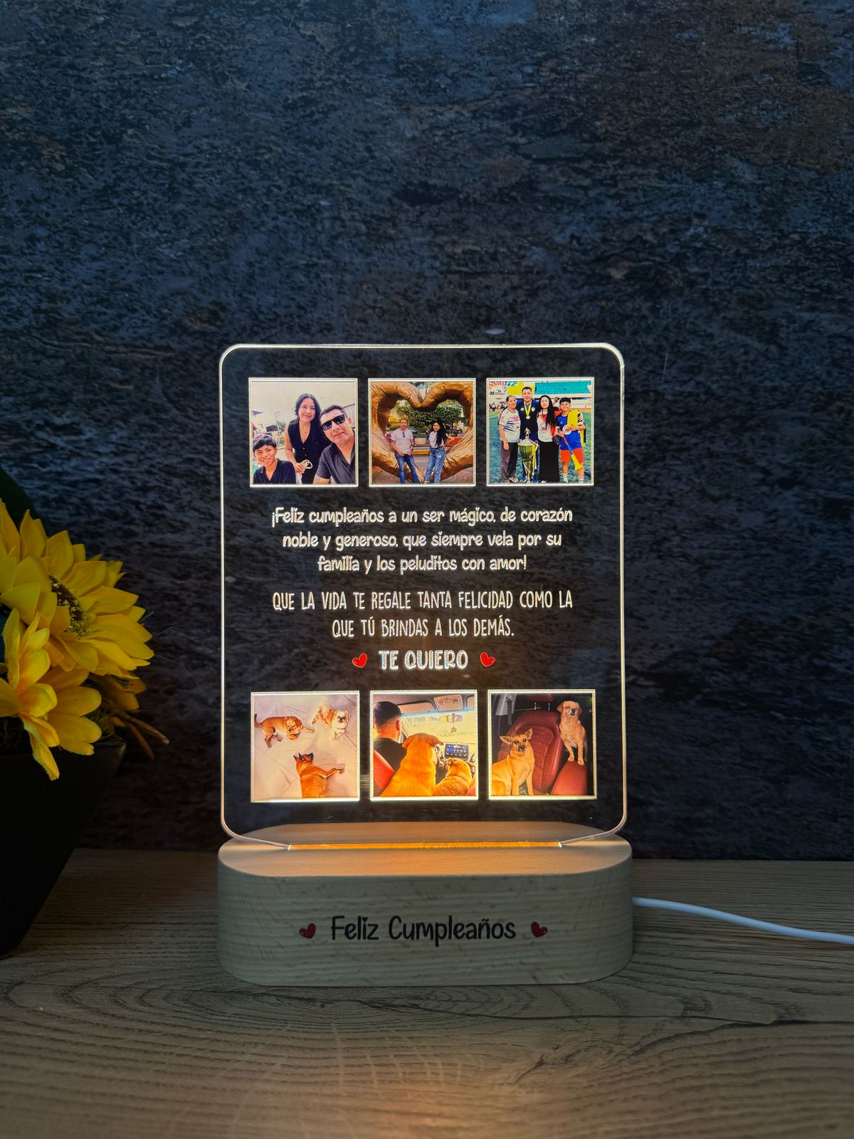 Base Rectangular Madera | Cumpleaños