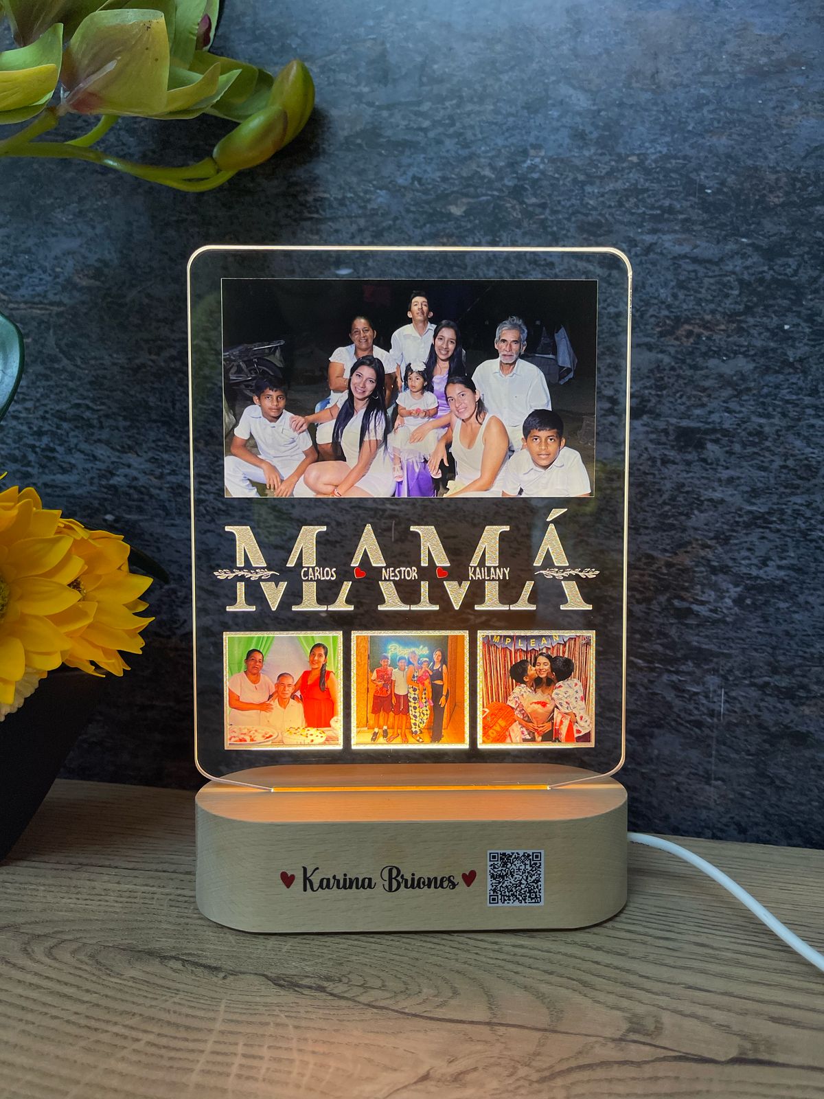 Base Rectangular Madera | Día de la Madre