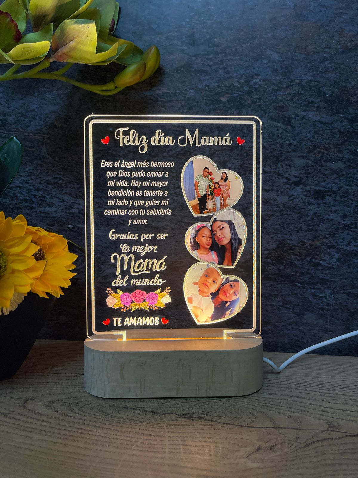 Base Rectangular Madera | Día de la Madre