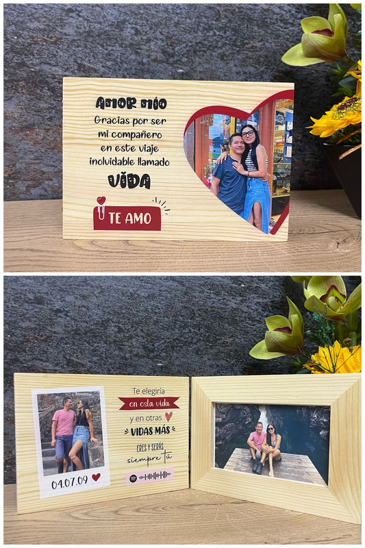 Cuadro de pino cuaderno horizontal